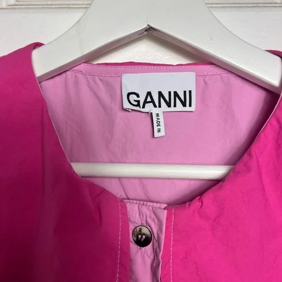 GANNI Poplin Sleeveless Shirt
